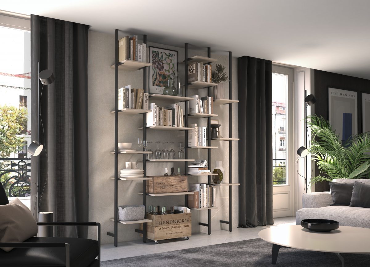 SYSTEM UNO: Estantería a techo