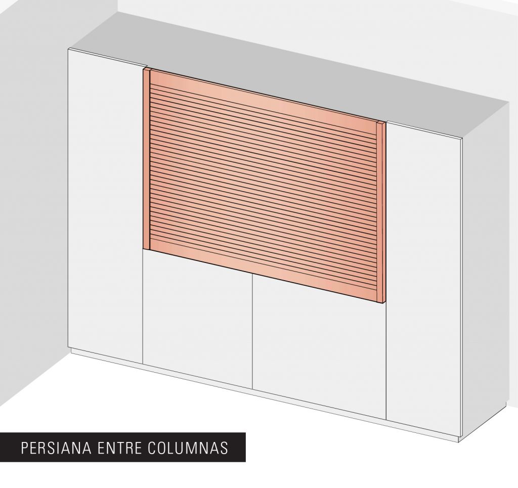 Persiana entre columnas