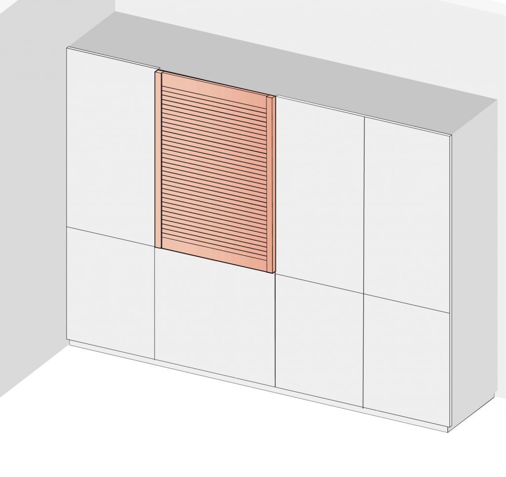 Persiana entre columnas 600mm