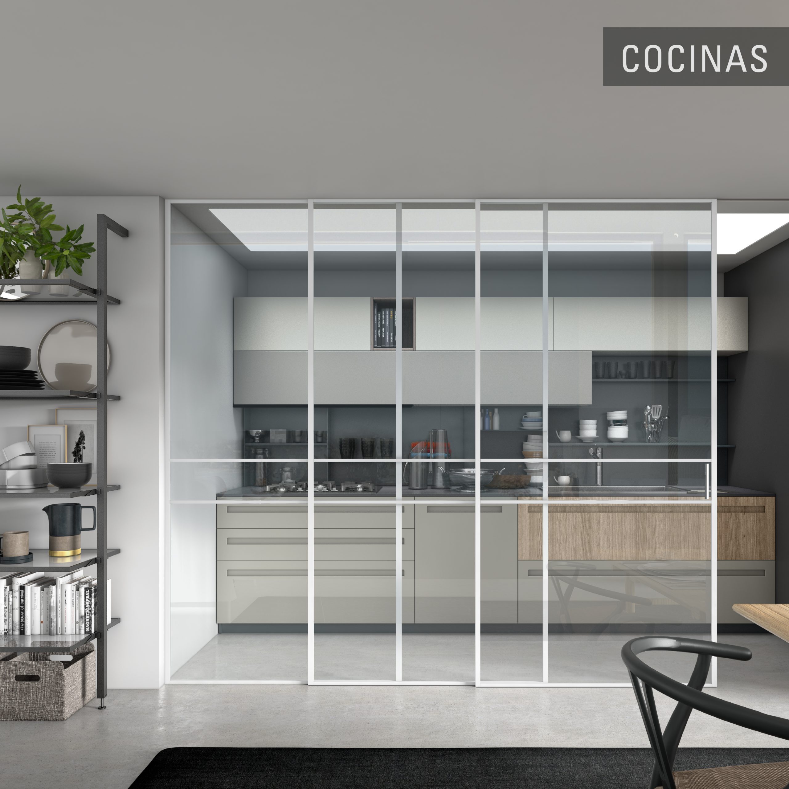 División de espacios cocinas