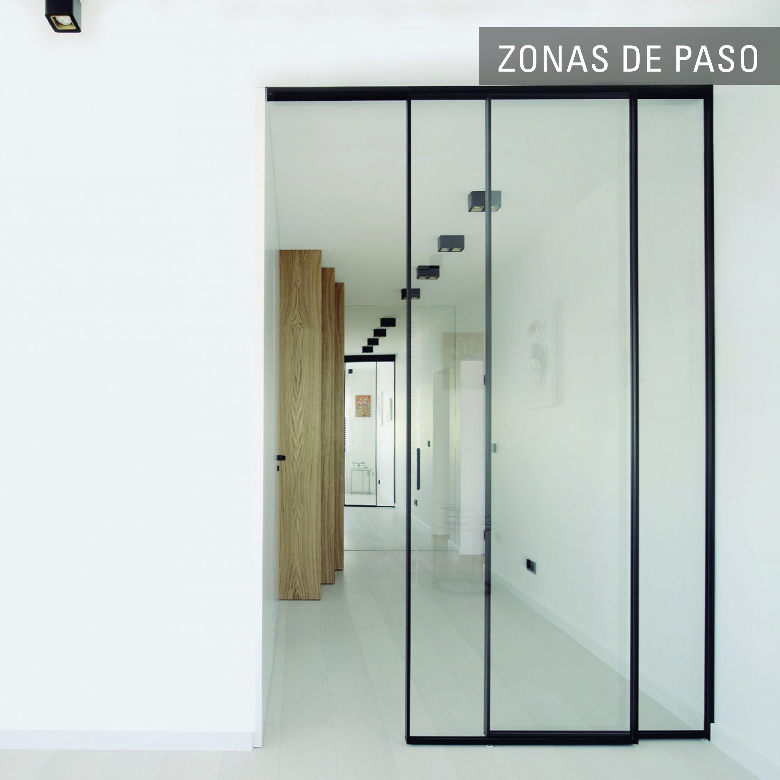 División de espacios zonas de paso