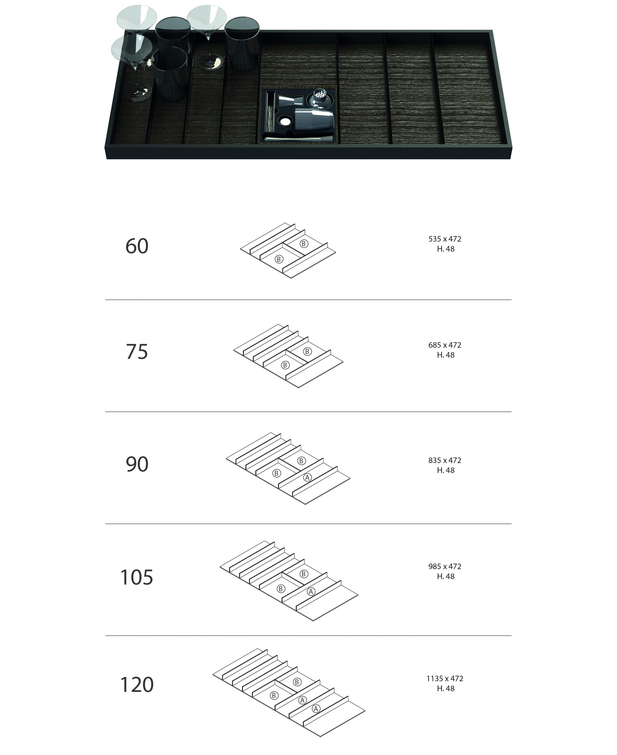 Estante para cocteles