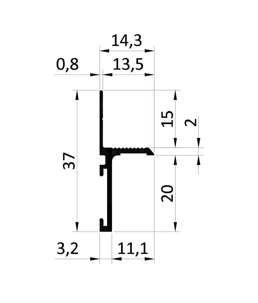 Perfiles zócalo de pared